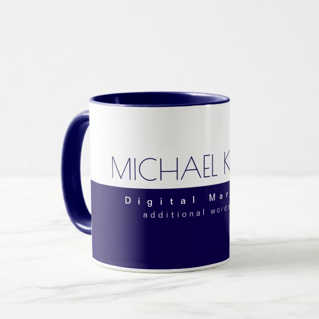 Modern Prof Digital Marketer Marinblå Mugg (Framsida vänster)