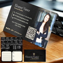 Modern Professional 2026 Pocket Calendar Folded Visitkort