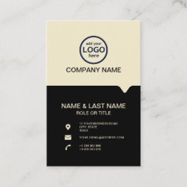 Modern Professional 2 färger lägg till din logotyp Visitkort