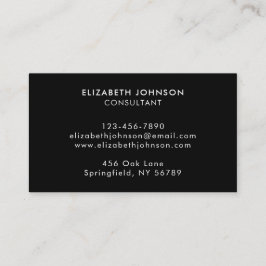 Modern Professional Black & White Company Logo Visitkort
