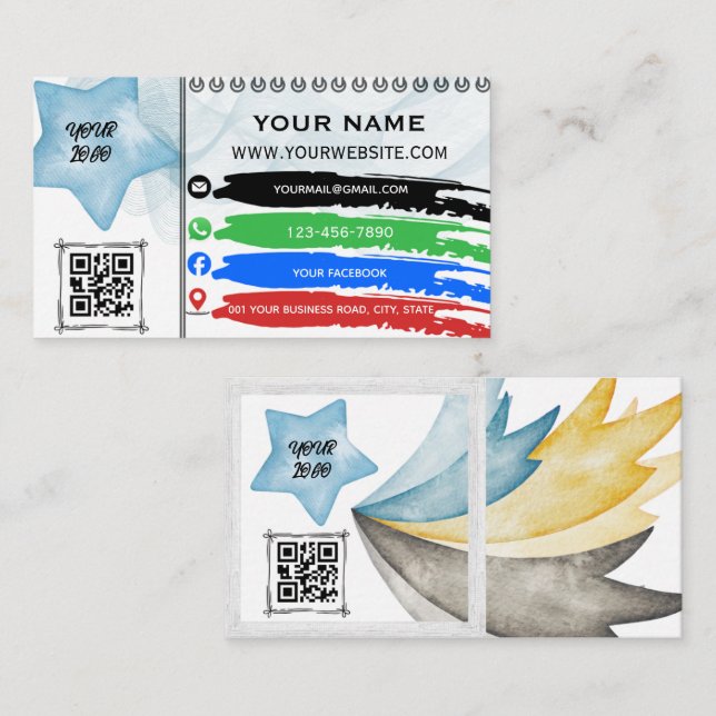 Modern Professional Business Card | Custom Design Visitkort (Fram/baksida)