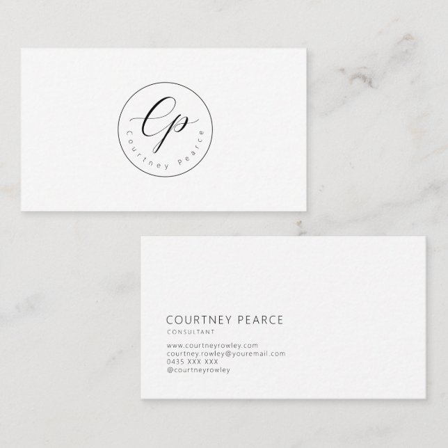 Modern professional business card visitkort (Fram/baksida)