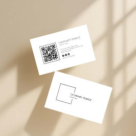 Modern professional business card with QR code Visitkort
