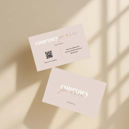 Modern professional business card with QR code Visitkort