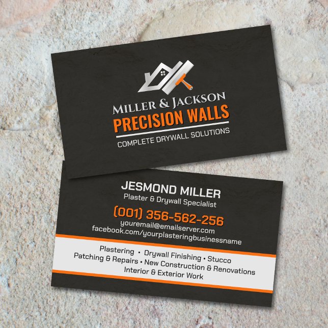 Modern Professional Drywall Plastering Services  Visitkort (Skapare uppladdad)