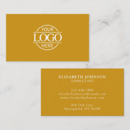 Modern Professional Mustard Yellow Company Logo Visitkort