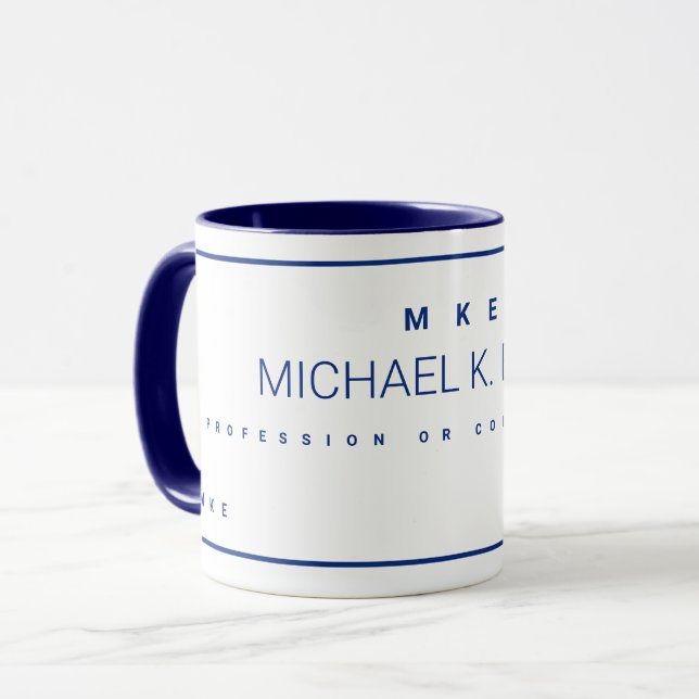 Modern professionalism Business Namn Blue Mugg (Framsida vänster)