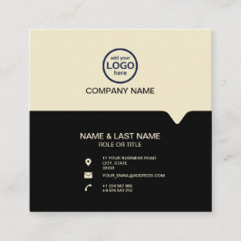 Modern Professionell 2 färg lägger till logotypen Fyrkantigt Visitkort