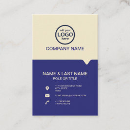 Modern Professionell 2 färg lägger till logotypen Visitkort