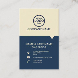 Modern Professionell 2 färger lägg till din logoty Visitkort