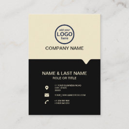 Modern professionell 2 färger lägg till din logoty visitkort