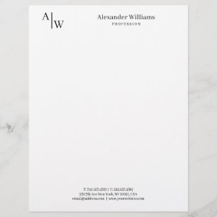 Modern Professionell 2 Monogram minimalistiskt sva Brevhuvud