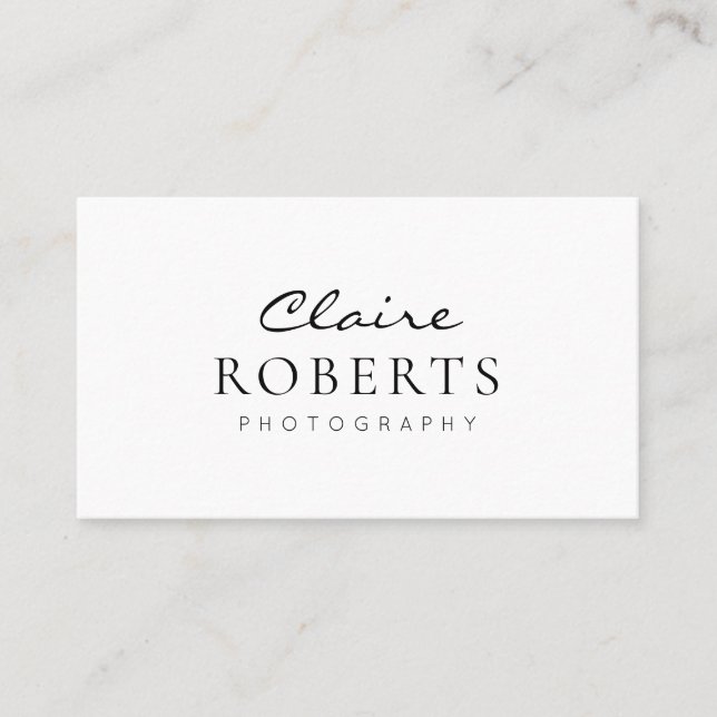 modern professionell| affärskort för fotograf visitkort (Framsida)
