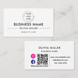 Modern Professionell-Affärskort med QR-kod Visitkort