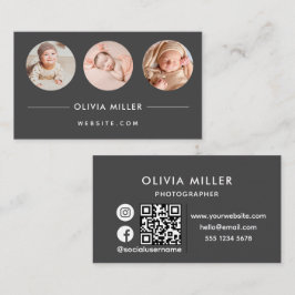 Modern Professionell-Affärskort med QR-kod Visitkort