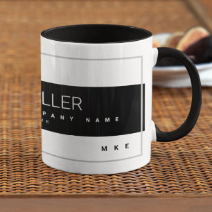 Modern professionell affärsverksamhet Namn Black W Mugg