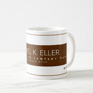 Modern professionell affärsverksamhet Namn Brown Kaffemugg