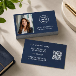 Modern professionell anpassad fotologo QR Visitkort