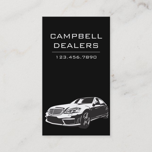 Modern professionell återförsäljare bilförsäljning visitkort (Framsida)