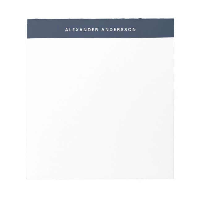 Modern professionell blå personlig anteckningsbok anteckningsblock (Framsida)