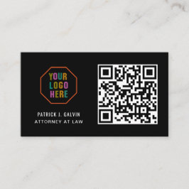 Modern Professionell Black Business Logotyp,QR-kod Visitkort