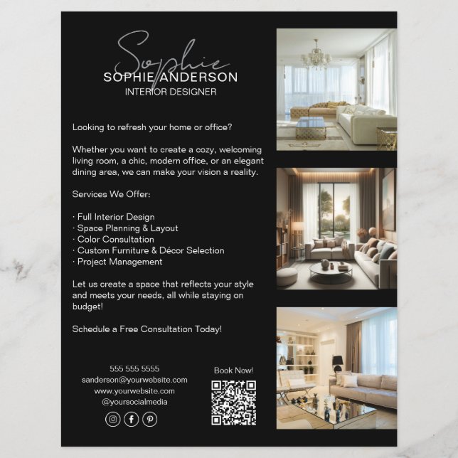 Modern Professionell Black Business Reklamblad (Framsidan)