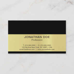 Modern Professionell Black Guld Soft Silke Luxe Visitkort
