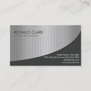 Modern Professionell Black Silver Metall Steel Visitkort