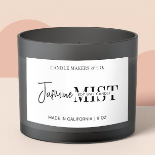 Modern Professionell Black White Candle Rektangulärt Klistermärke