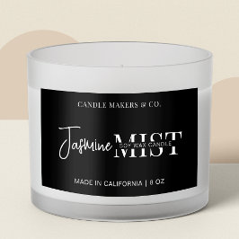 Modern Professionell Black White Candle Rektangulärt Klistermärke