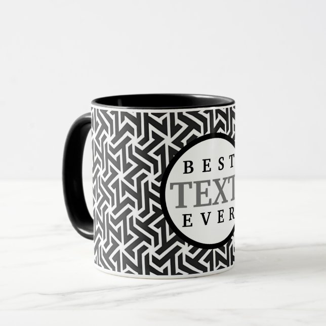 Modern Professionell Black White Mugg (Framsida vänster)