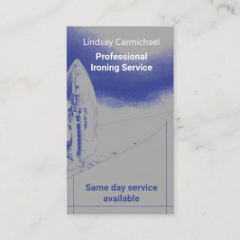 Modern Professionell Blue Ironing Service Visitkort