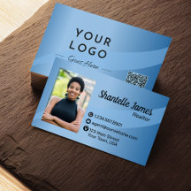 Modern professionell Blue Photo QR-kod