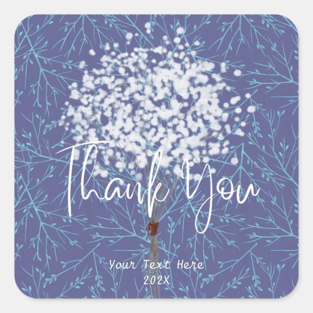 Modern Professionell Blue Tack Fyrkantigt Klistermärke (Framsida)