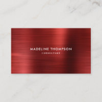 Modern Professionell Brushed Metallic Ruby Red