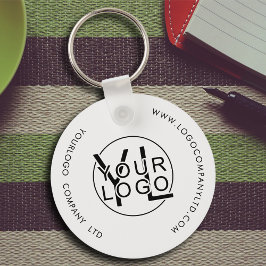 Modern Professionell Business Company Black Logoty Nyckelring