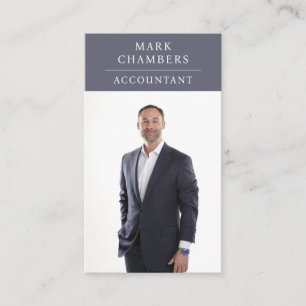 Modern Professionell Business Photo Accountant Visitkort