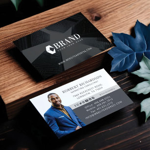Modern Professionell Business Photo Porträtt & Log Visitkort