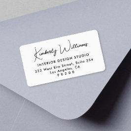 Modern Professionell Business Returadress Adressetikett
