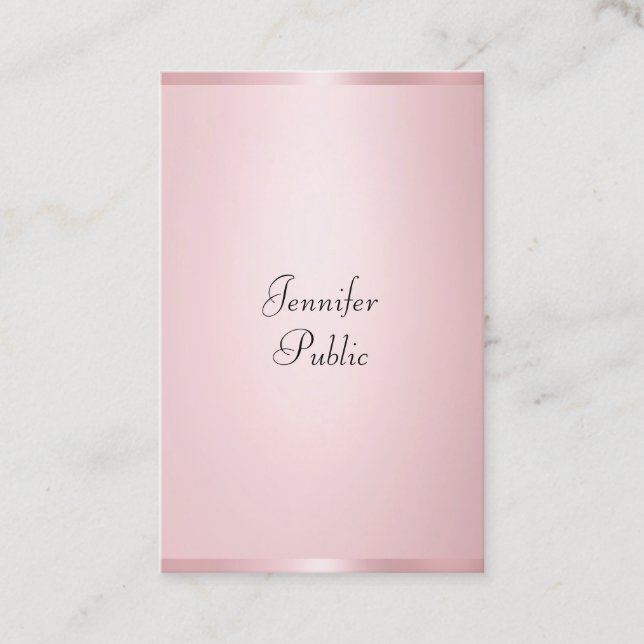 Modern Professionell Calligraphy Elegant Ro Guld Visitkort (Framsida)