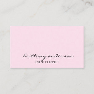 Modern Professionell Calligraphy Rosa Visitkort