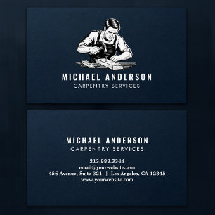 Modern professionell Carpentry Service och Handyma Visitkort