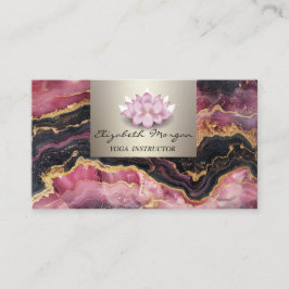 Modern Professionell Charming,Lotus,Burgundy Marbl Visitkort