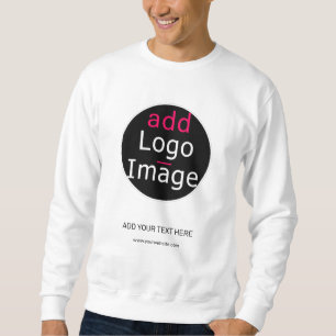 Modern Professionell Chic Anpassade Branding Lång Ärmad Tröja
