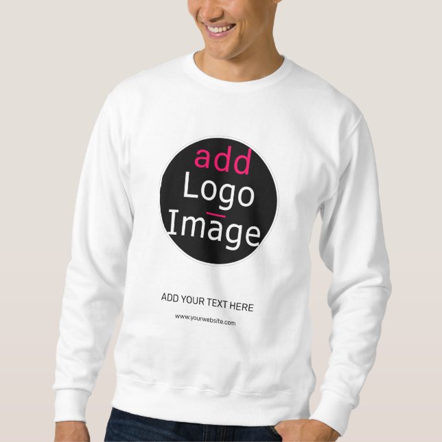 Modern Professionell Chic Anpassade Branding Lång Ärmad Tröja (Framsida)