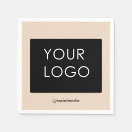 Modern Professionell Company Logotyp Beige Pappersservett