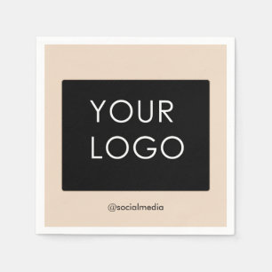 Modern Professionell Company Logotyp Beige Pappersservett
