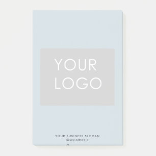 Modern Professionell Company Logotyp Blue Post-it Block