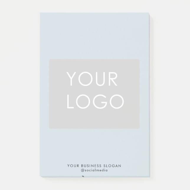 Modern Professionell Company Logotyp Blue Post-it Block (Framsida)