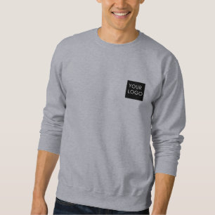 Modern Professionell Company Logotyp Lång Ärmad Tröja